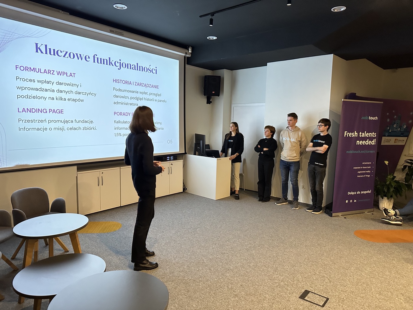Prezentacja funkcjonalności przed zespołem